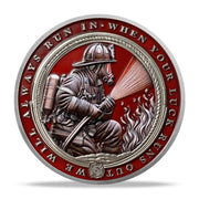 Masked Firefighter Courage & Honor Challenge Coin