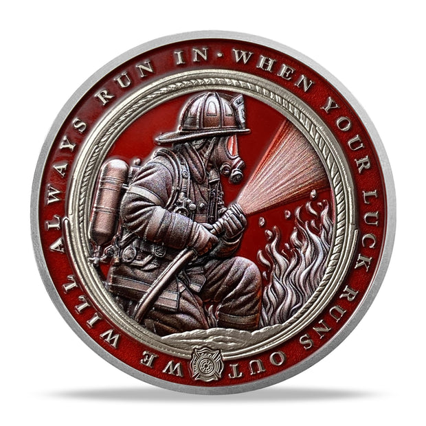 Masked Firefighter Courage & Honor Challenge Coin