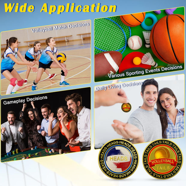Heads and Tails Volleyball Flip Coin