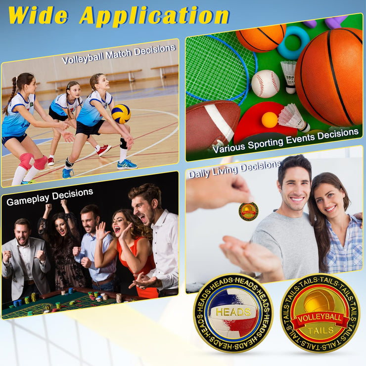 Heads and Tails Volleyball Flip Coin