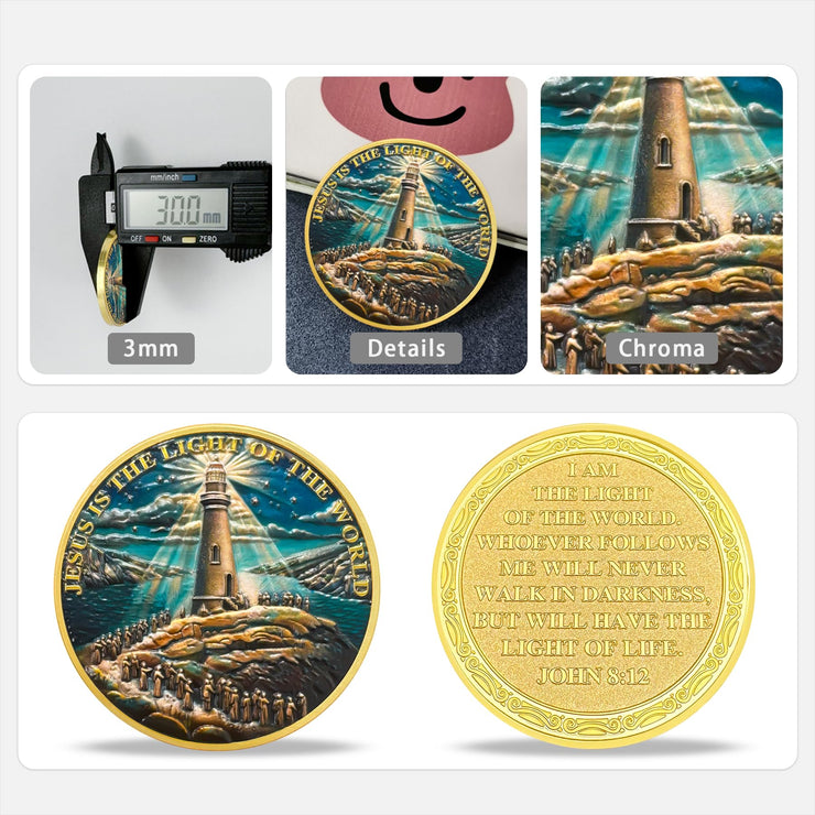 Crowd Lighthouse Religious Coin