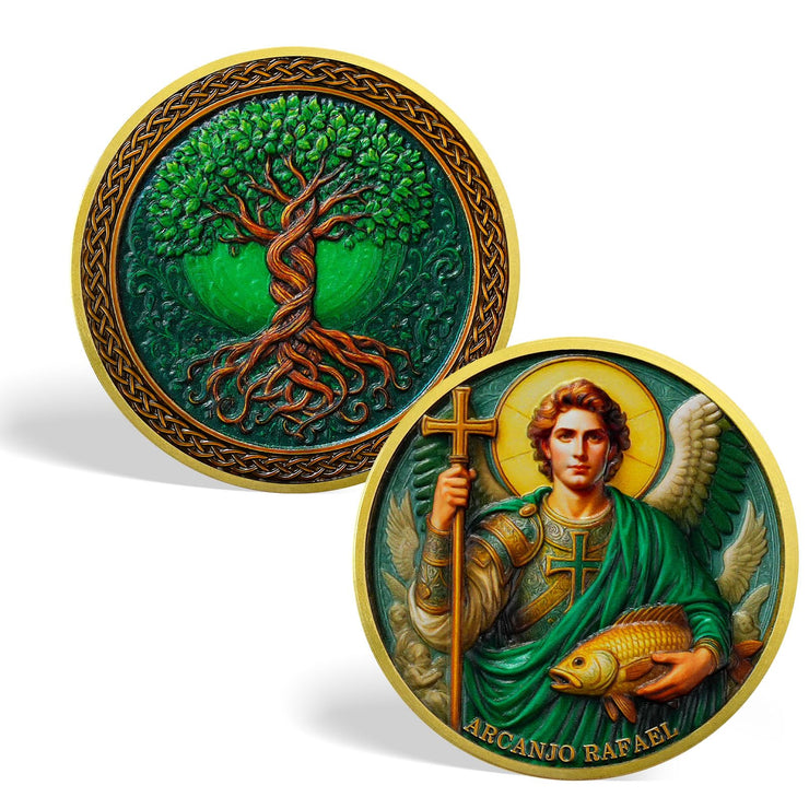 Archangel Raphael Healing Prayer Christian Challenge Coins