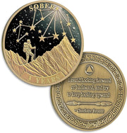 Under The Stars Pathfinder Explore Hope 1-10 Year Sobriety Coin