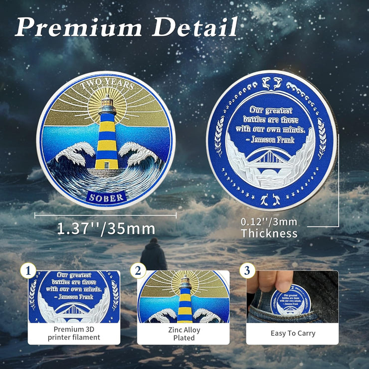 1-10 Years Celebrate Recovery Addicts Sobriety Coin