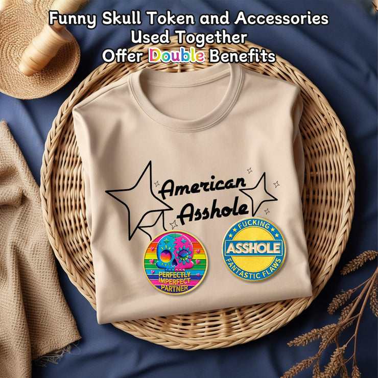 Colorful Skull Official Asshole Coin