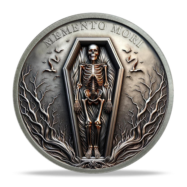 You Only Live Once Momento Mori Skull Coin