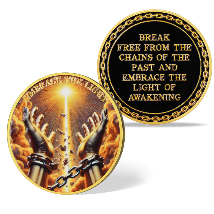 Breaking The Shackles Affirmation Sobriety Coin