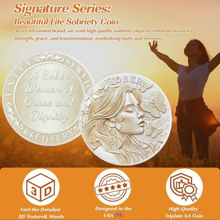 Sober Self Growth Sobriety Coin