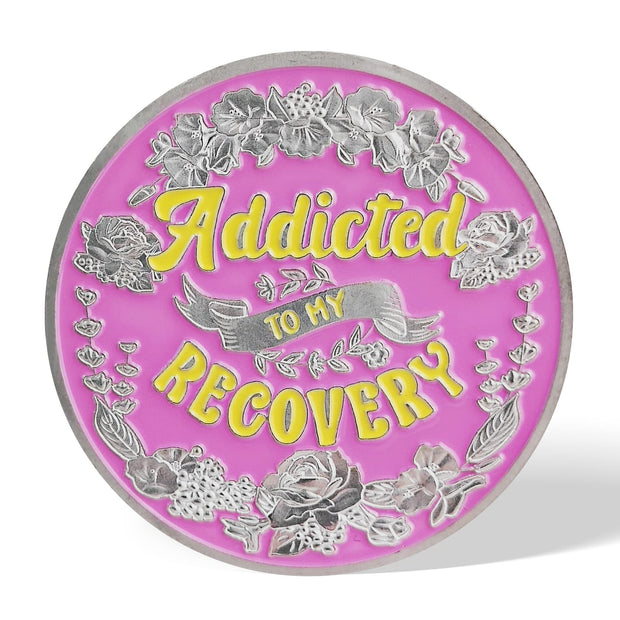 1 Year Sobriety Coin AA Chip and Medallions Anniversary Recovery