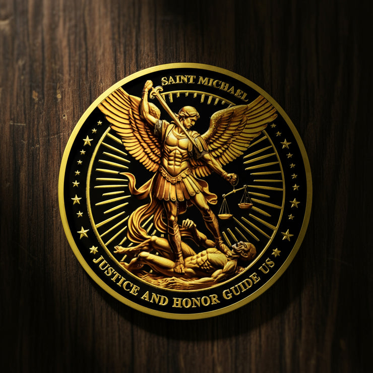 Police Patron Saint of Law Enforcement Archangel Michael Coin