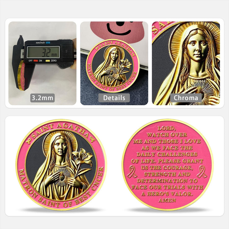 Saint Agatha Breast Cancer Protection Coin