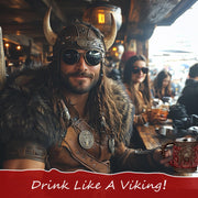 Glory Handmade Viking Mug - 20oz Valhalla Gate Beer Stein - 304 Stainless Steel Novelty Norse Mythology Cup