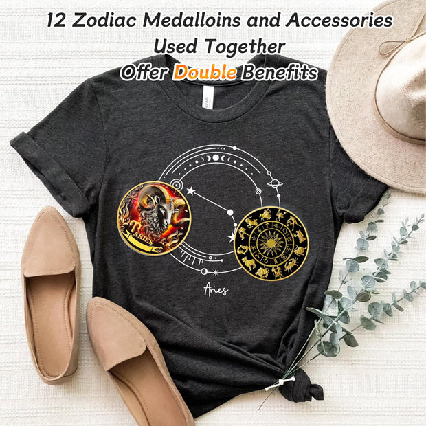 Aries 12 Zodiac Protective Talisman Challenge Coin