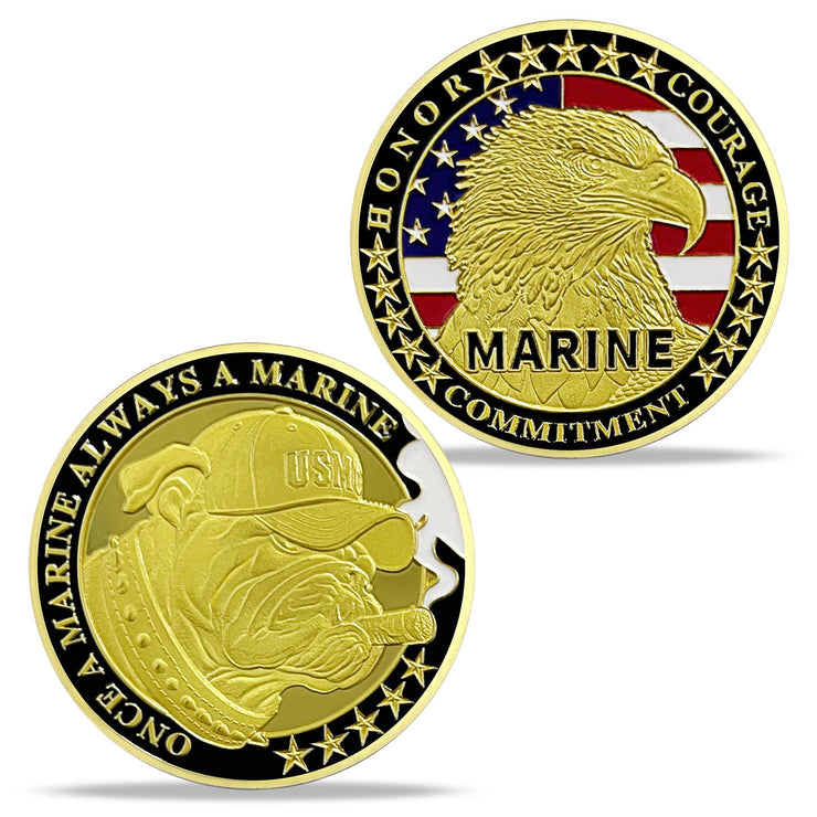 US Marine Devil Dog Challenge Coin Military Coins Gift for Marines