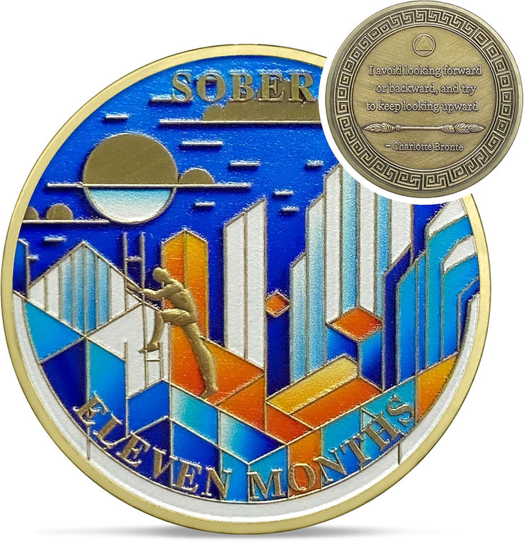 1-12 Months Recovery Addiction Celebrate Living Clean Sobriety Coin
