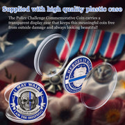 Skeleton Police Challenge Coin Skull Coin Police Officer Prayer Challenge Coin