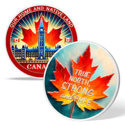 Canadian Parliament & Maple Leaf Challenge Coin