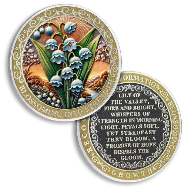 Lily of The Valley Sobriety Coins