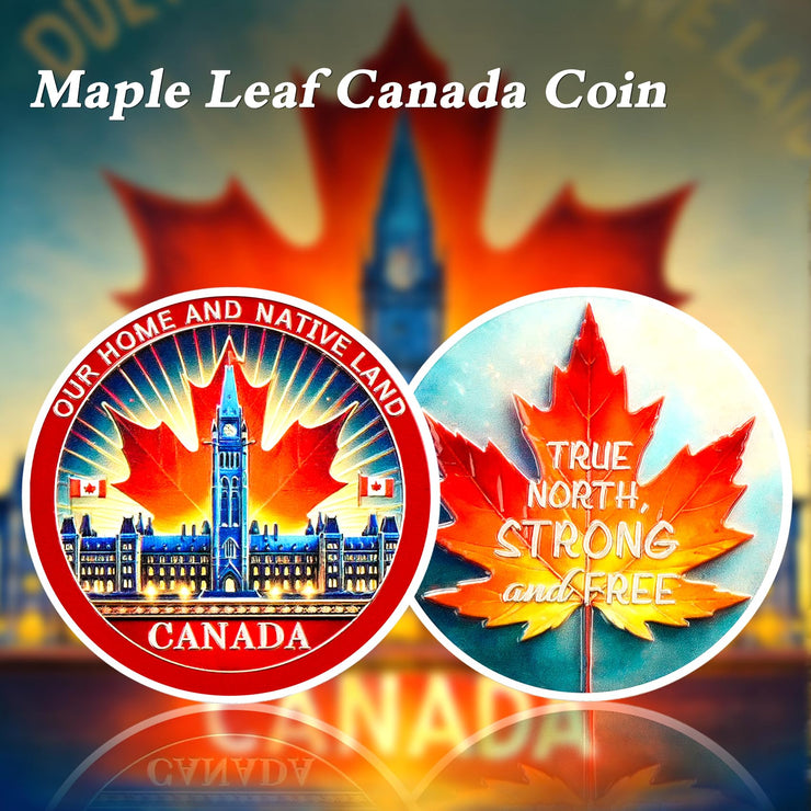 Honoring Canadian Independence Maple Leaf Canada Military Challenge Coin