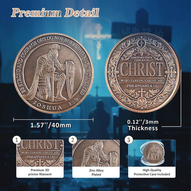 Knight Sword Christian Challenge Coin