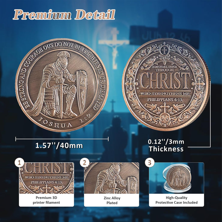 Knight Sword Christian Challenge Coin