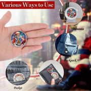 Crystal Ball Santa Claus Coin Merry Xmas Commemorative Coin