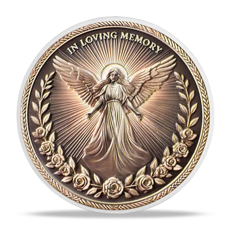 I Have an Angel in Heaven I Call Him Grandpa MemorialChallenge Coins