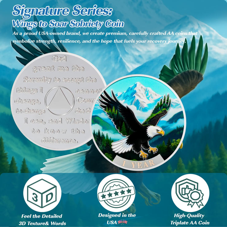 Wings to Soar Sobriety Coin