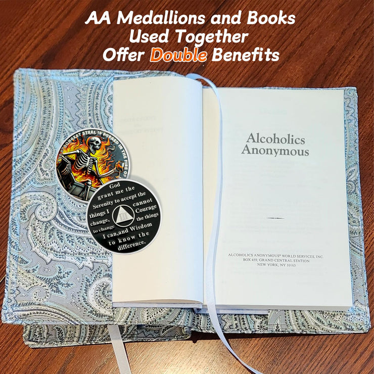 Personalized Dumpster Fire Skull Sobriety Coin