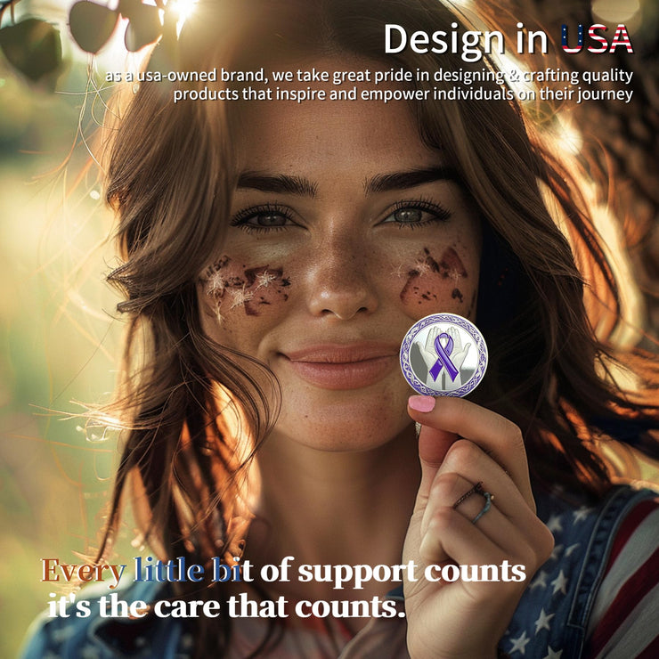 Original Purple Ribbon Domestic Violence Awareness Coin