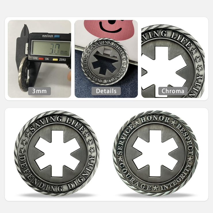 Emergency Medical Services Logo EMS Challenge Coin EMS