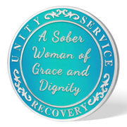 Doves & Flowers Nature Inspired Sobriety Coin