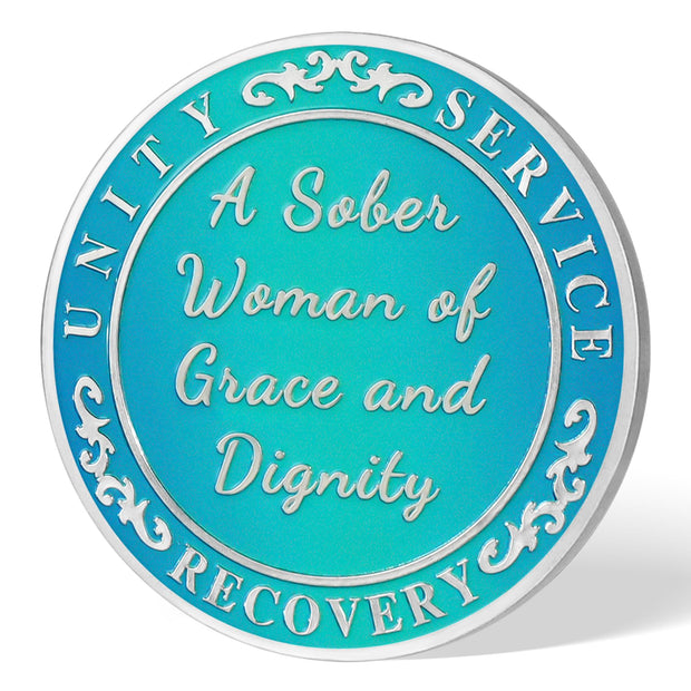 Doves & Flowers Nature Inspired Sobriety Coin