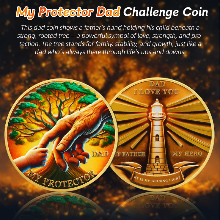 My Protector Dad Challenge Coin
