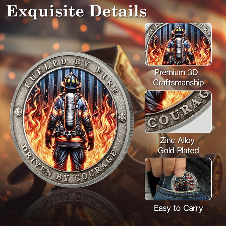 Honor Fire Department Rescue Prayer Coin