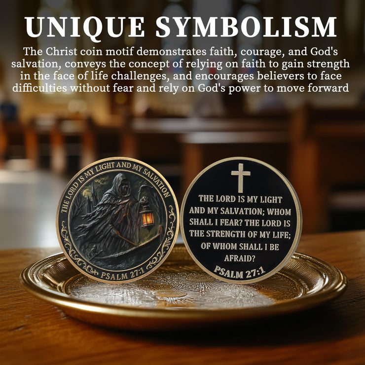 The Lord is My Light Christian Challenge Coin