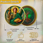 Archangel Raphael Healing Prayer Christian Challenge Coins