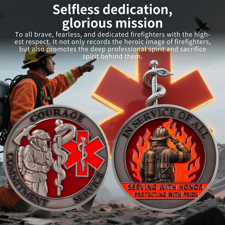 Firefighter Salute Challenge Coin
