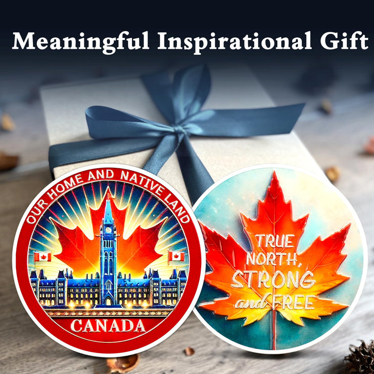 Honoring Canadian Independence Maple Leaf Canada Military Challenge Coin