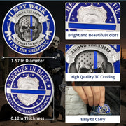 Skeleton Police Challenge Coin Skull Coin Police Officer Prayer Challenge Coin