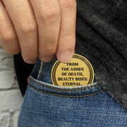 Eternal Beauty Coin Life and Death Duality Woman Skull Art