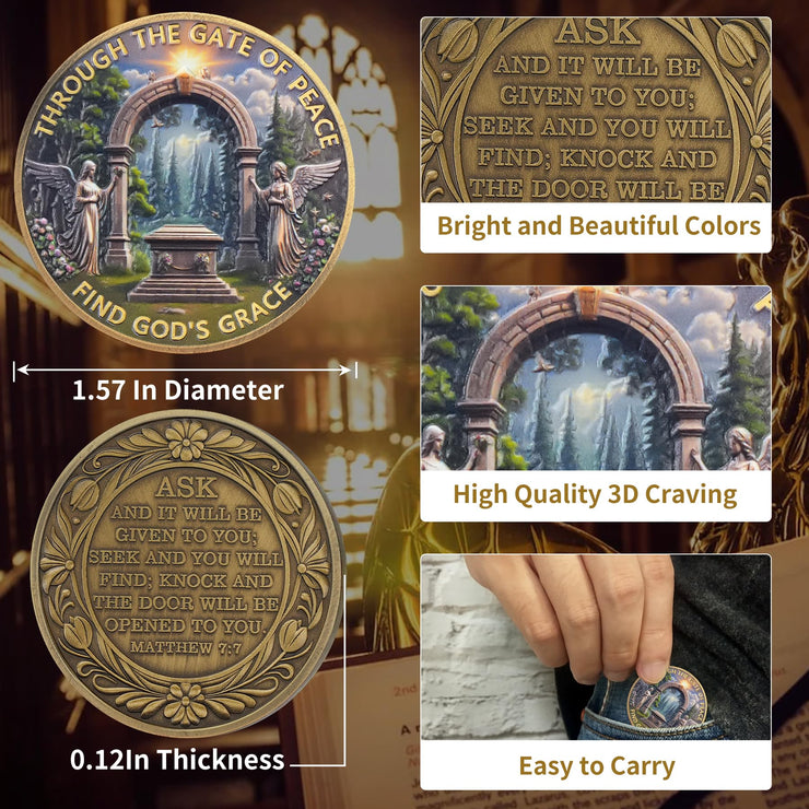 The Gate of Peace Christian Challenge Coin