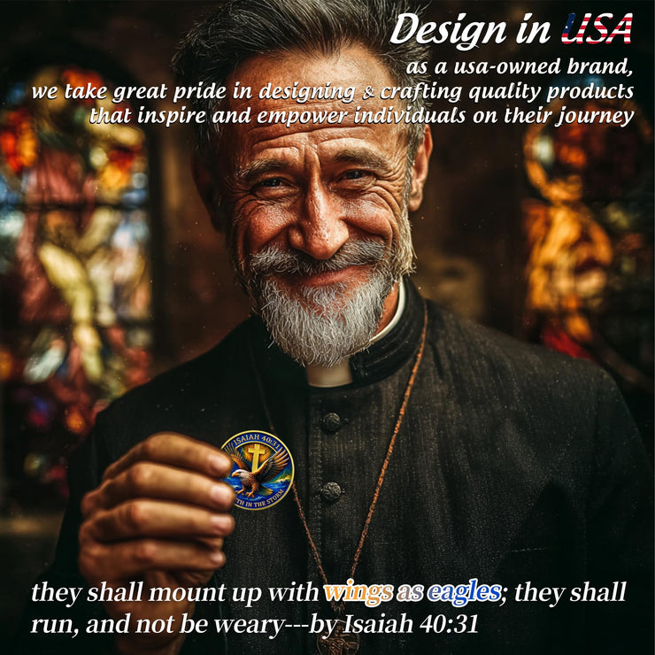 Wings Like Eagles Christian Challenge Coin