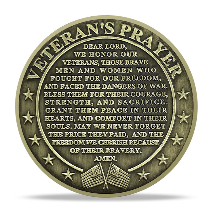 Military Veteran Challenge Coin with Statue of Liberty