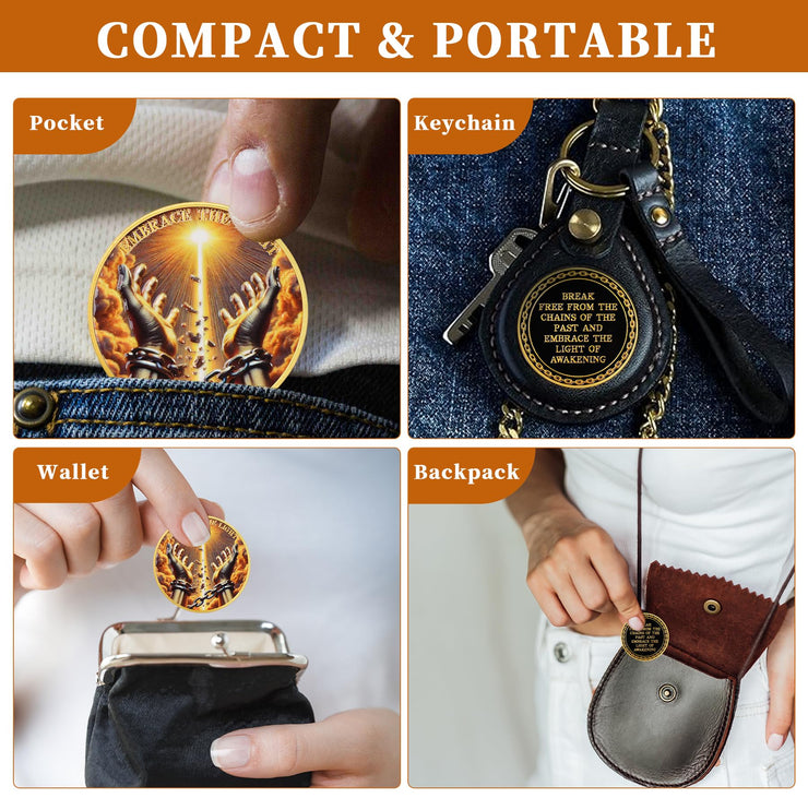 Breaking The Shackles Affirmation Sobriety Coin