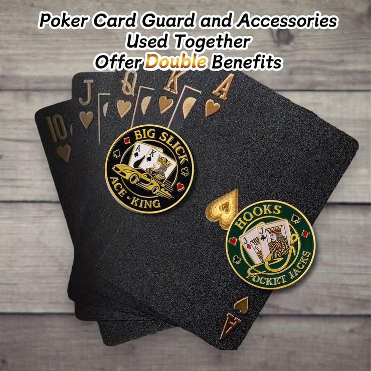 Powerful Big Slick Poker Card Protectors Coin