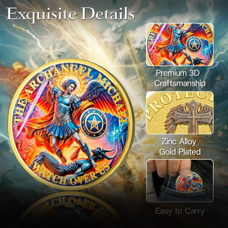 Archangel Michael Police Officers Prayer Coin