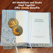 Celebrate Living Clean Narcotics Alcoholics Anonymous  Sunflower Blessing Sobriety Coin