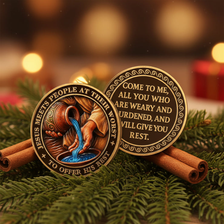 Jesus Meets People at Their Worst  Christian Jesus Grace Coin