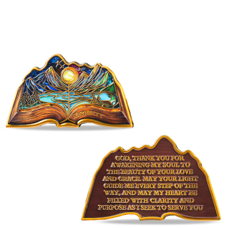 Book of Illusions Mountain Sobriety Coin